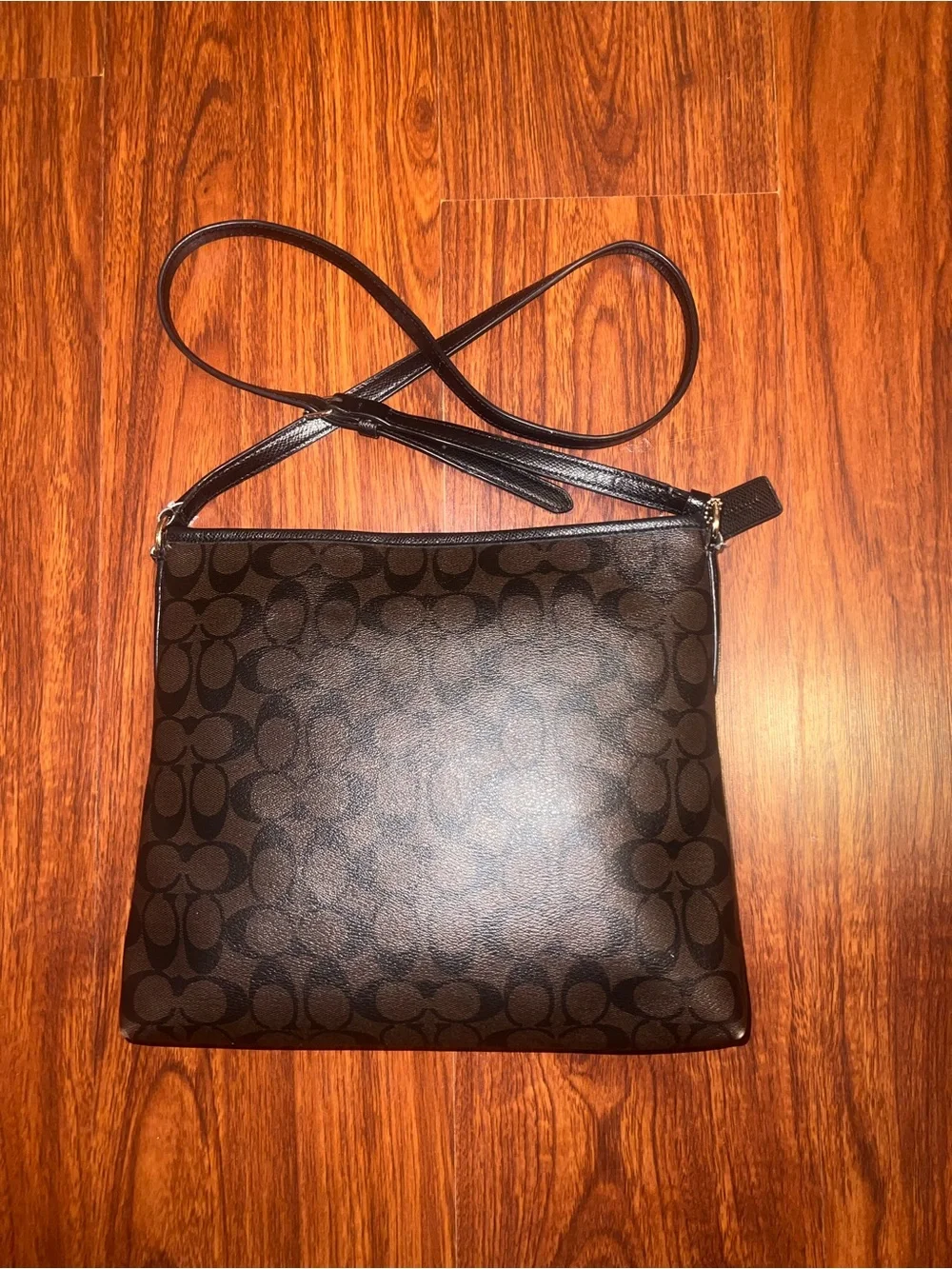 Coach Brown Signature Crossbody Shoulder Bag